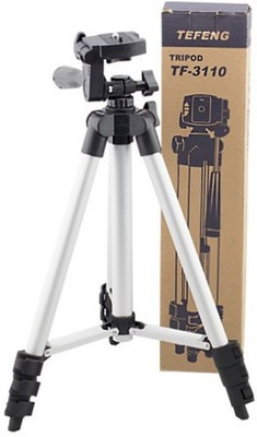 Technuv 3110 Tripod(Silver, Supports Up to 450 g)