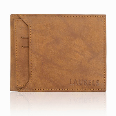 

Laurels Men Casual Tan Genuine Leather Wallet(5 Card Slots), Beige