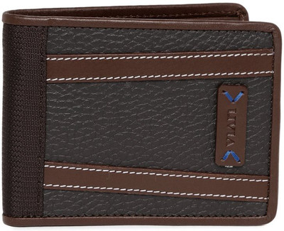

Viari Men Casual Brown Fabric Wallet(8 Card Slots)