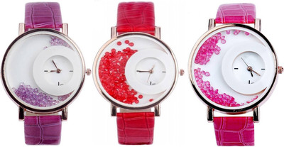 

Shivam Retail SR-23 Stylish Moving Beads Different Color Pack Of 3 Watch - For Girls