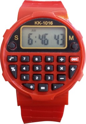 SS Traders Red Calculator Watch  - For Boys   Watches  (SS Traders)