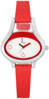 keepkart LOREM 206 New Fresh Arrival Red Leather Strap Stylish Dial Watch  - For Girls   Watches  (Keepkart)
