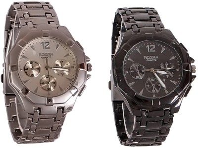 Rosra SM Silver-Black-0123 Watch  - For Men   Watches  (Rosra SM)