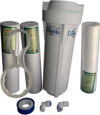 

Domnicks Pre-Filter with Spun Filter and Key Combo Pack of RO water purifier Solid Filter Cartridge(0.3, Pack of 8)