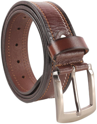 

Leatherwala Men Casual Black Genuine Leather Belt, Men party;formal light brown