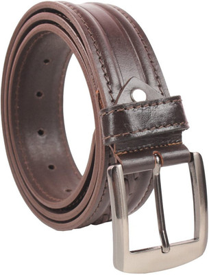 

Leatherwala Men Casual Brown Genuine Leather Belt, Men party;formal dark brown