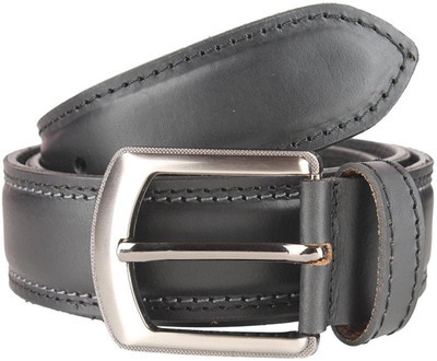 

Leatherwala Men Casual Black Genuine Leather Belt, Men party;formal black