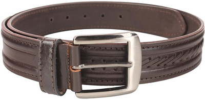 

Leatherwala Men Casual Brown Genuine Leather Belt, Men party;formal dark brown