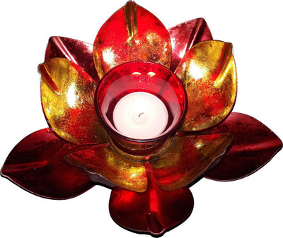 

GAC Trend Steel 1 - Cup Tealight Holder(Red, Pack of 1)