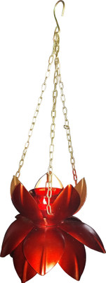 

GAC Trend Lotus Flower Petal Steel 1 - Cup Tealight Holder(Red, Pack of 1)