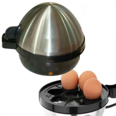 

Luxe Mart 7 Egg Boiler(0.75 L, Silver, Black), Black;silver