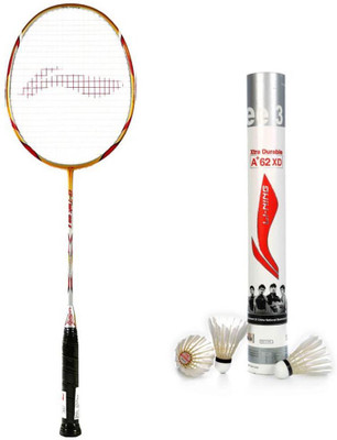 

Li-Ning Li-Ning G-Tek 98 II Badminton Racquet + A+62 Feather Shuttlecock Combo Badminton Kit