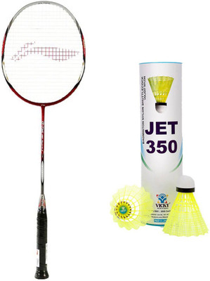 

Li-Ning Li-Ning G-Tek 88 Muscle II 1PC Racquet + 6 Pc Jet 350 Nylon Shuttlecock Combo Badminton Kit