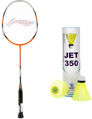 

Li-Ning Li-Ning G-Tek 80 Muscle II 1PC Racquet + 6 Pc Jet 350 Nylon Shuttlecock Combo Badminton Kit