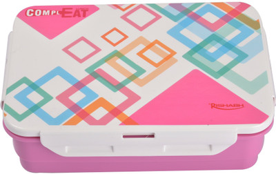 

Rishabh Compleat 2 Containers Lunch Box(600 ml), Pink