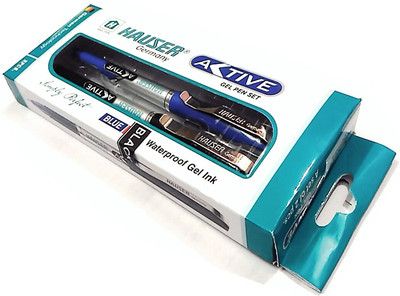 

Hauser Active Blue Black Gel Pen(Pack of 10)