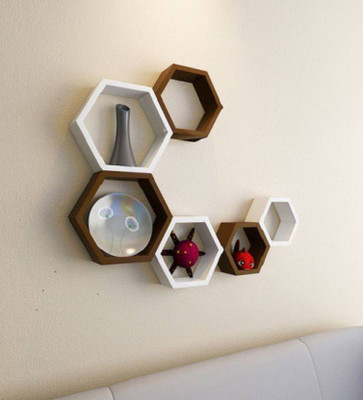 

A.S Wood Wooden Wall Shelf(Number of Shelves - 6)