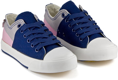 

DeVEE Ultrabright Patchwork Navy Sneakers For Women(Navy, Navy blue