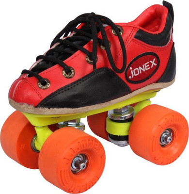 

JJ Jonex NICE ROLLO SHOES Quad Roller Skates - Size 3 UK(Black, Red), Red;black
