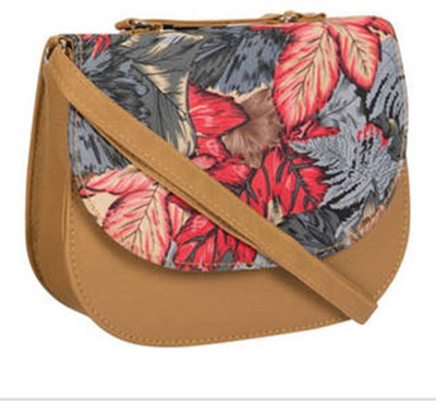 

MODESTIE Girls Casual Brown PU Sling Bag