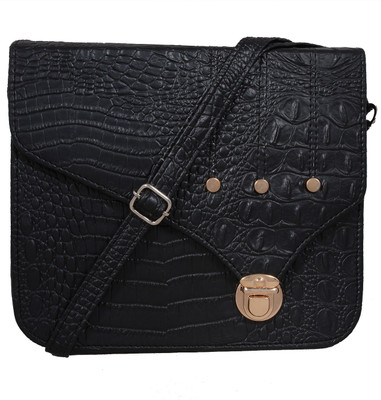 

Fristo Women Casual Black PU Sling Bag
