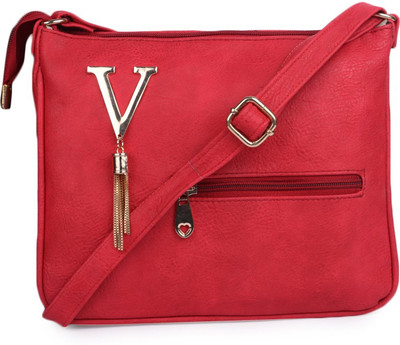 

TR Fashion Girls Casual Maroon PU, Polyester Sling Bag