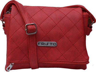 

Fristo Women Casual Red PU Sling Bag