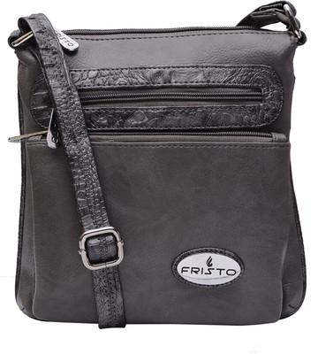 

Fristo Women Casual Grey PU Sling Bag