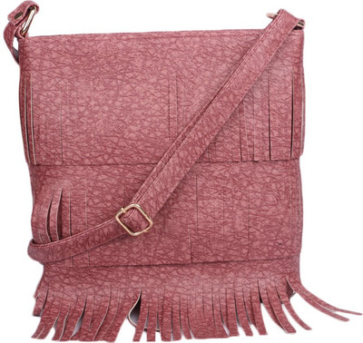 

TR Fashion Girls Evening/Party Pink PU, Polyester Sling Bag