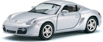

Kinsmart 5" 1:34 Scale Porsche Cayman S Silver Pull Back Car Toy for kids from Smiles Creation(Multicolor)