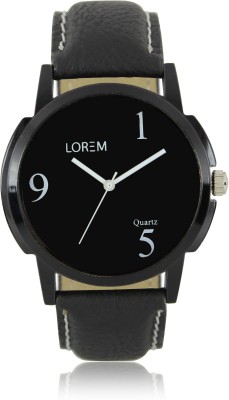 LOREM LR0006 Stylish Awesome Casual Professional Full Black Watch  - For Men   Watches  (LOREM)