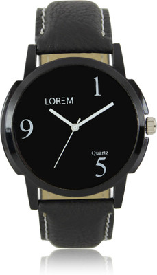 LOREM LR0006 Stylish Awesome Casual Professional Full Black Watch  - For Men   Watches  (LOREM)