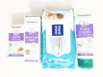 

Himalaya GENTLE BABY SOAP, DIAPER RASH CREAM, WIPES, BABY CREAM(White)