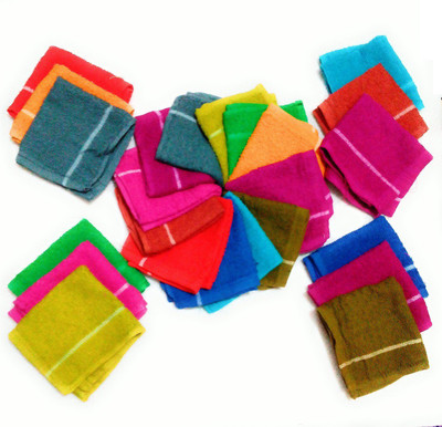 

Cotton Colors Cotton 200 GSM Hand, Face Towel Set(Pack of 24, Multicolor)