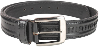 

Leatherwala Men Casual Black Genuine Leather Belt, Men party;formal black