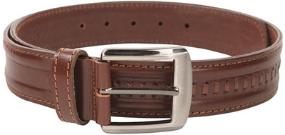 

Leatherwala Men Casual Black Genuine Leather Belt, Men party;formal light brown
