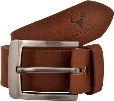 

Corium Men Tan Genuine Leather Belt