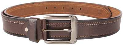 

Leatherwala Men Casual Brown Genuine Leather Belt, Men party;formal dark brown