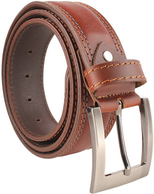 

Leatherwala Men Casual Tan Genuine Leather Belt, Men party;formal tan