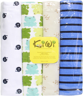

Kiwi Printed  Swadding Baby Blanket(Microfiber, Multicolor