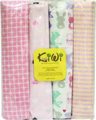 

Kiwi Printed  Swadding Baby Blanket(Microfiber, Multicolor