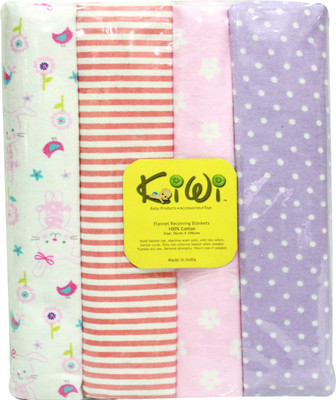 

Kiwi Printed  Swadding Baby Blanket(Microfiber, Multicolor