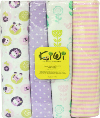 

Kiwi Printed  Swadding Baby Blanket(Microfiber, Multicolor