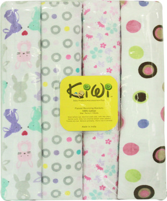 

Kiwi Printed  Swadding Baby Blanket(Microfiber, Multicolor