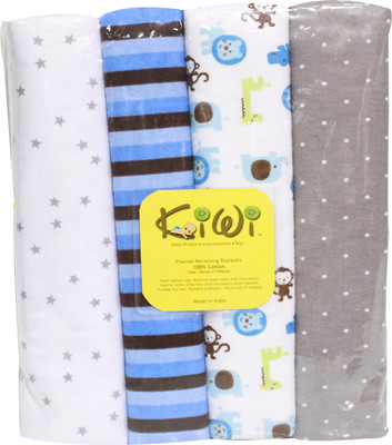 

Kiwi Printed  Swadding Baby Blanket(Microfiber, Multicolor