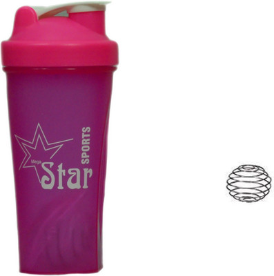 

mega star Shaker Bottle protein mixer 700 ml with blender wire ball 700 ml Shaker(Pack of 1, Maroon), Nengeta