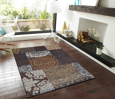 PRESTO BAZAAR Multicolor Polyester Area Rug(3 ft,  X 5 ft, Rectangle)