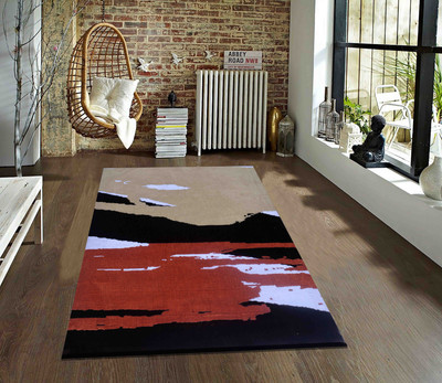 PRESTO BAZAAR Multicolor Polyester Area Rug(3 ft,  X 5 ft, Rectangle)