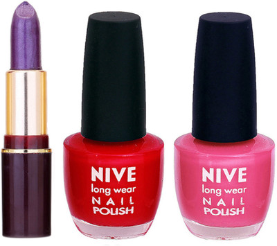 

Lady Fashion NIVE NAIL POLISH + LIPSTICK COMBO(Set of 3)