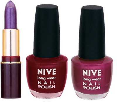 

Lady Fashion NIVE NAIL POLISH + LIPSTICK COMBO(Set of 3)
